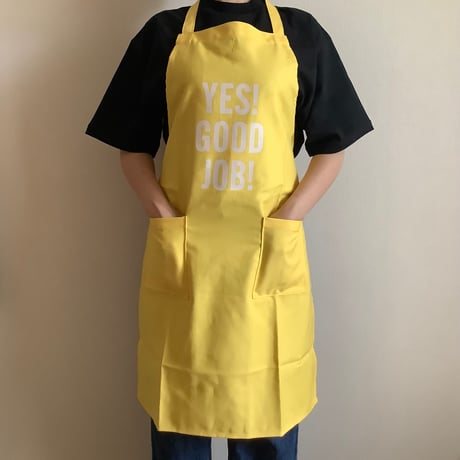 WPY2  DAY USE W POCKET  APRON   “YES！GOOD JOB！YELLOW  COLOR
