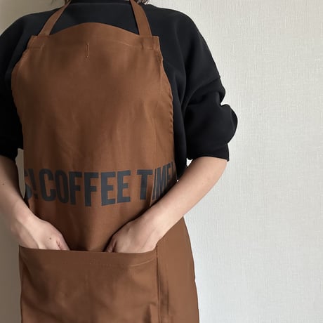 DRESSSEN  DRVBRN11 REVERSIBLE  APRON“YES！COFFEE  TIME！/ YES！BEER TIME！“(リバーシブルエプロン)BROWN  COLOR