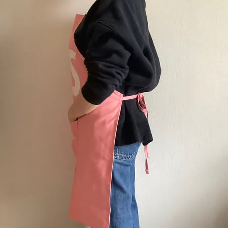 DR(PK)1 ADULT APRON  “YES” ※生成りロゴ　“PINK COLOR“