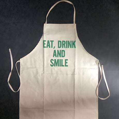 [10周年記念発売]ADULT APRON LG3   "EAT、DRINK AND SMILE“