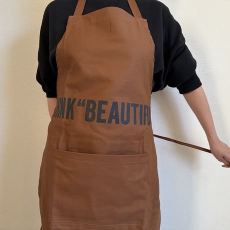 DRESSSEN  DRVBRN9 REVERSIBLE  APRON“THINK BEAUTIFUL/YES！ DRESSSEN    (リバーシブルエプロン)