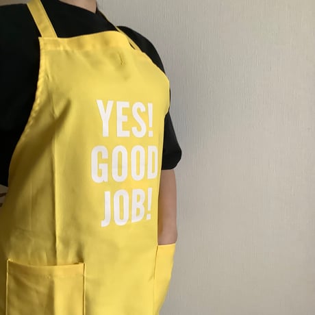 WPY2  DAY USE W POCKET  APRON   “YES！GOOD JOB！YELLOW  COLOR