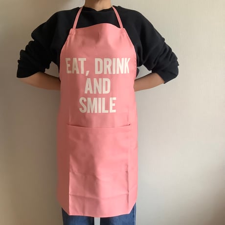 DR(PK)4   ”EAT，DRINK AND SMILE“ ※生成りロゴ　 PINK  COLOR