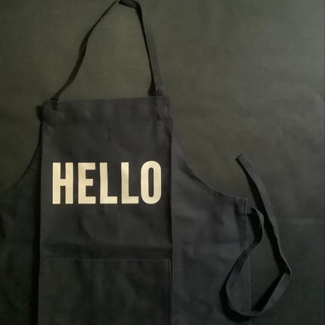 👶DRESSSEN BKDN6 BABY KIDS APRON ”HELLO“(ベイビーキッズエプロンです。)  ※ダークネイビー