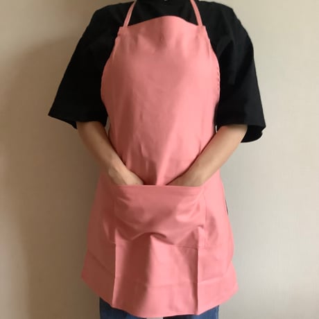 ADULT APRON DR(PK)0   "NON TITLE“ PINK  COLOR ※こちらのエプロンは無地です。