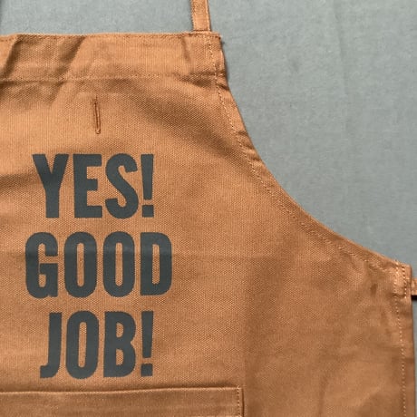 👶DRESSSEN BKDBR1 BABY KIDS APRON YES！ GOOD   JOB！(ベイビーキッズエプロンです。)  ※BROWN  COLOR