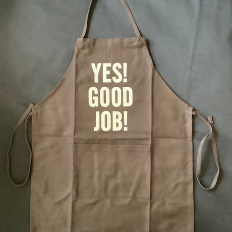 👦🧒DRESSSEN KDDB1 KIDS APRON  "YES！GOOD JOB！“(※キッズエプロンです) DARK BROWN  COLOR