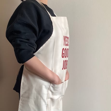 [10周年記念発売]ADULT APRON LG2    " YES！GOOD  JOB！🌟チェリー色ロゴが再入荷しました!