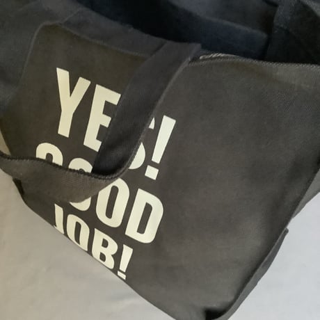 DRESSSEN  MARKET BAG NEW LARGE MKTNL2 “YES！GOOD  JOB！” (BLACK  COLOR)