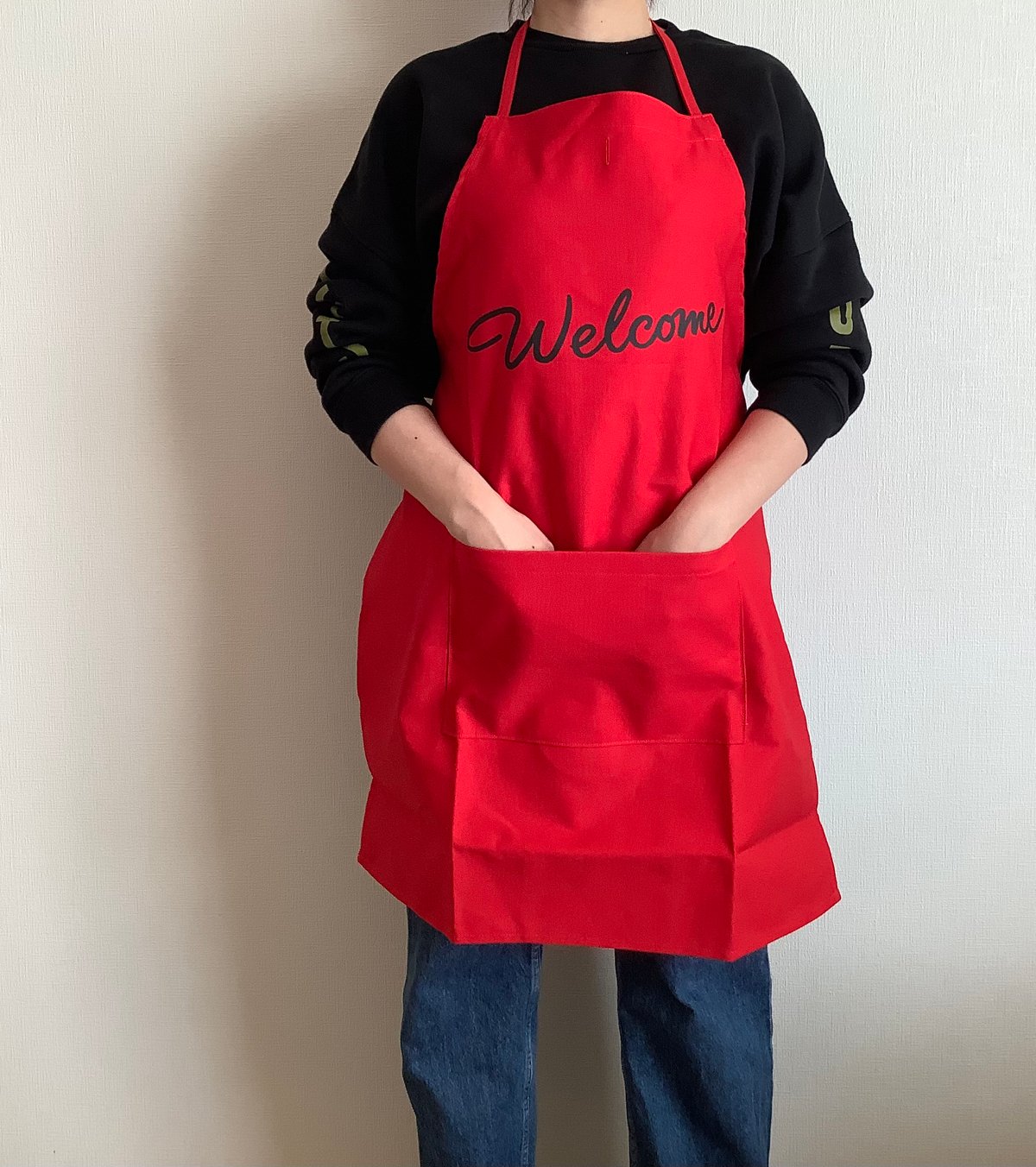 DR(RD)3 ”welcome“ APRON RED COLOR | DRESSSEN公式