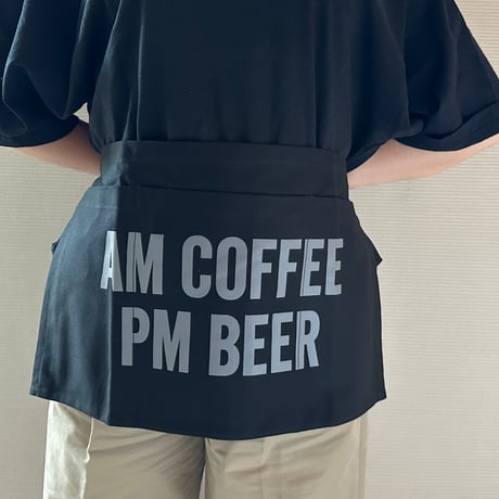 DRESSSEN  LWB1 LOWER WALL APRON  "AM COFFEE PM BEER"(腰巻きエプロンです)  BLACK COLOR