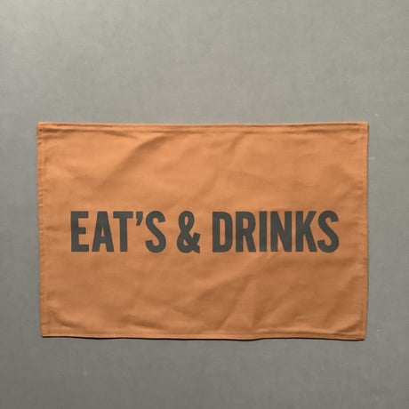 REVERSIBLE PLACE MAT REVMBR1 “YES/EATS ＆DRINKS(BROWN  COLOR)