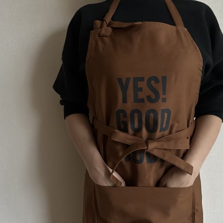 PR30 THE PROFESSIONAL APRON“ YES！GOOD JOB！” (BROWNカラー)※首紐の長さが調整できます。