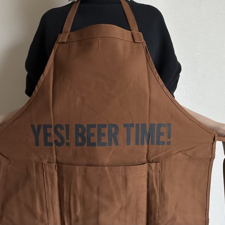 DRESSSEN  DRVBRN11 REVERSIBLE  APRON“YES！COFFEE  TIME！/ YES！BEER TIME！“(リバーシブルエプロン)BROWN  COLOR