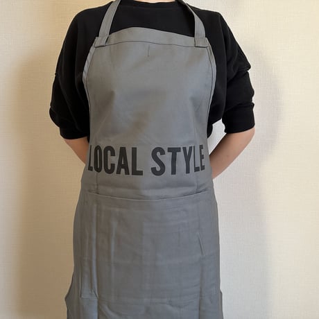 DRVG14  REVERSIBLE  APRON“ORIGINAL STYLE /LOCAL STYLE (リバーシブルエプロン)  GREY COLOR