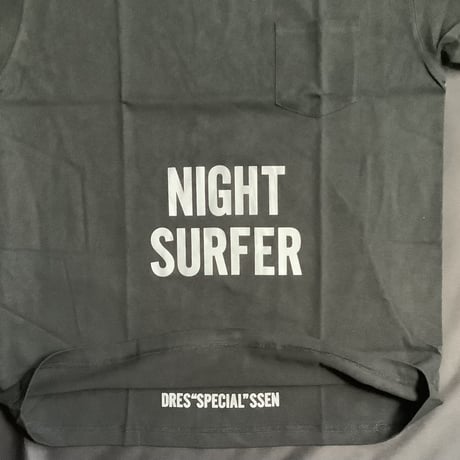 DRESSSEN  DSSB4 DRES“SPECIAL”SSEN   ”NIGHT SURFER“ T-SHIRTS (GREYロゴ) ●BLACK COLOR