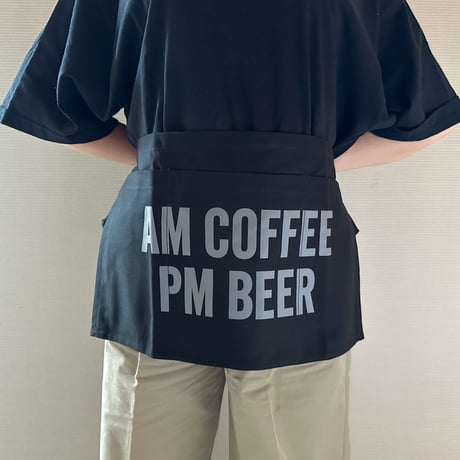 DRESSSEN  LWB1 LOWER WALL APRON  "AM COFFEE PM BEER"(腰巻きエプロンです)  BLACK COLOR