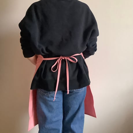 DR(PK)2  ”YES！GOOD  JOB！“ APRON (生成りロゴ)PINK  COLOR