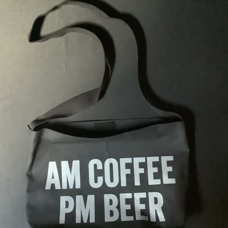 DRESSSEN NDB2 NEW DB SHOULDER BAG  “ AM COFFEE PM BEER”  BLACK COLOR