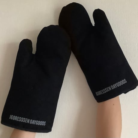 DRESSSEN MTBK2  LEFT/ RIGHT MITTEN(ミトン) BLACK COLOR ※GREY ロゴ
