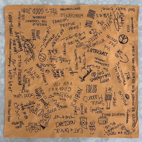 AB3  “ARCHIVE BANDANA “  (CAMEL  COLOR)