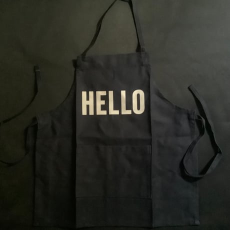 👶DRESSSEN BKDN6 BABY KIDS APRON ”HELLO“(ベイビーキッズエプロンです。)  ※ダークネイビー
