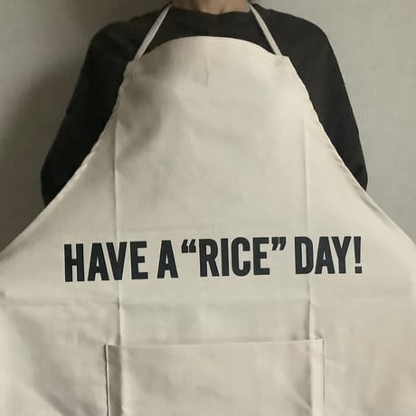🌸新発売　　ADULT APRON #24  "HAVE A “RICE” DAY"