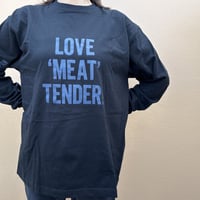 DLT13  “LONG SLEEVE TーSHIRTS” LOVE ”MEAT“ TENDER”  BLACK COLOR  ※ブルーロゴ