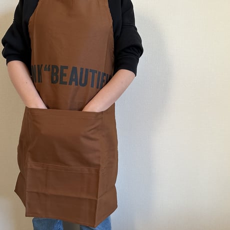 DRESSSEN  DRVBRN9 REVERSIBLE  APRON“THINK BEAUTIFUL/YES！ DRESSSEN    (リバーシブルエプロン)
