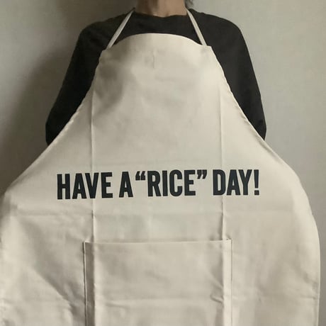 🌸新発売　　ADULT APRON #24  "HAVE A “RICE” DAY"