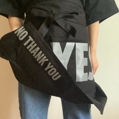 [⭐️7月新発売]DRESSSEN LWLBK1  “YES”APRON(腰巻きエプロンです)  BLACK  COLOR