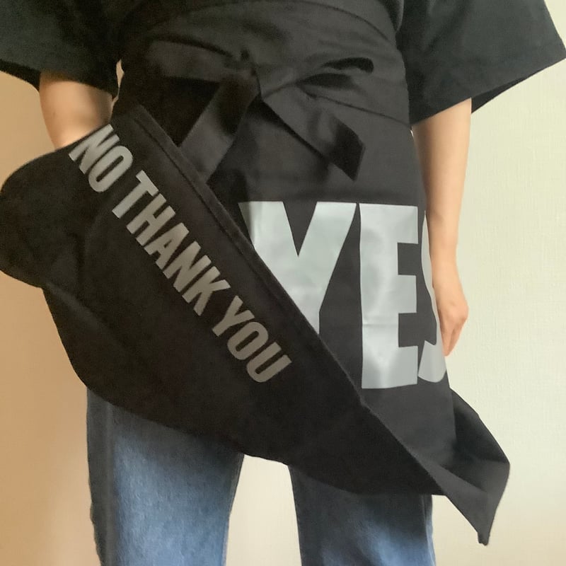 【新品未使用タグ付き】DRESSSEN ドレスセン エプロン　黒　YES ⭐️7月新発売]DRESSSEN LWLBK1 “YES”APRON(腰巻きエプロンです)
