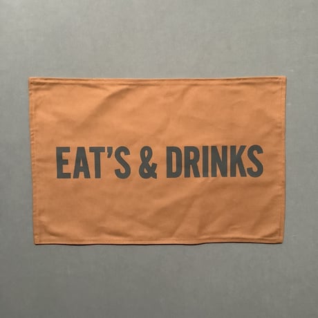REVERSIBLE PLACE MAT REVMBR1 “YES/EATS ＆DRINKS(BROWN  COLOR)