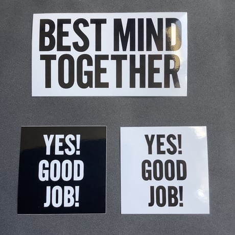 DST2　ステッカー3枚セット　(YES！GOOD JOB(black、white)、BESTMIND TOGETHER)