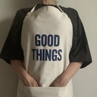 🌸[新発売] ADULT APRON 11N4  " GOOD THINGS“ ネイビー色ロゴ