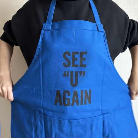 DRVBLU4 REVERSIBLE  APRON“MEAT”HAPPY/SEE  YOU AGAIN(リバーシブルエプロン)