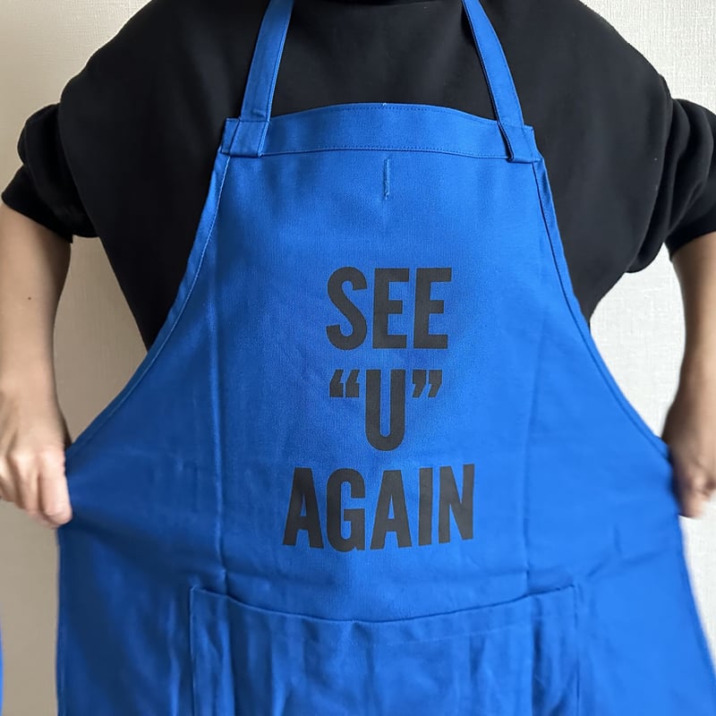 DRVBLU4 REVERSIBLE APRON“MEAT”HAPPY/SEE YOU A DRVBLU4 REVERSIBLE APRON“MEAT”HAPPY/SEE YOU A