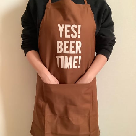 DR(BN)10  ADULT APRON YES! BEER TIME！  ※生成色ロゴ