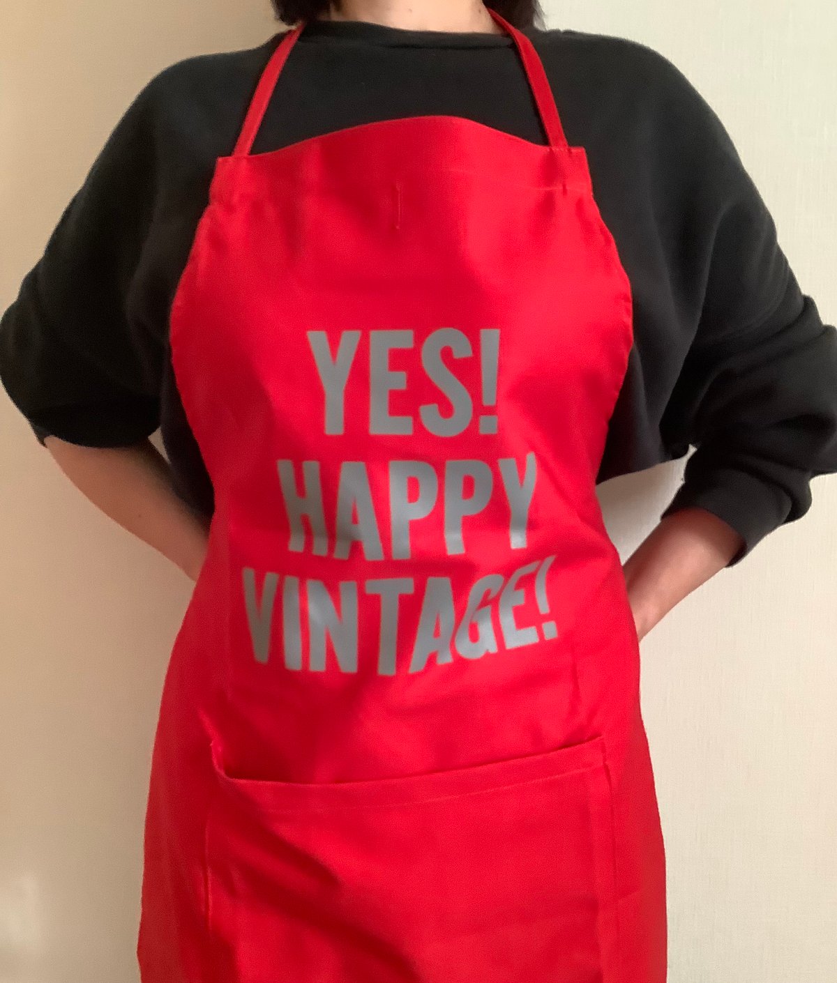 2009AWファッションイリュージョン期　エプロン ✴️新発売 DR(RD)8 ”YES“! HAPPY VINTAGE！”APRON RE