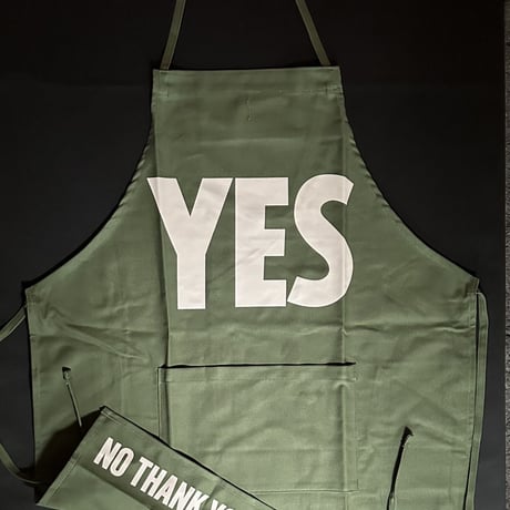 DR(GN)1 ADULT APRON  “YES” ※生成りロゴ　“GREEN COLOR 🌟10月24日(土曜日)に再入荷します。今しばらくお待ちください