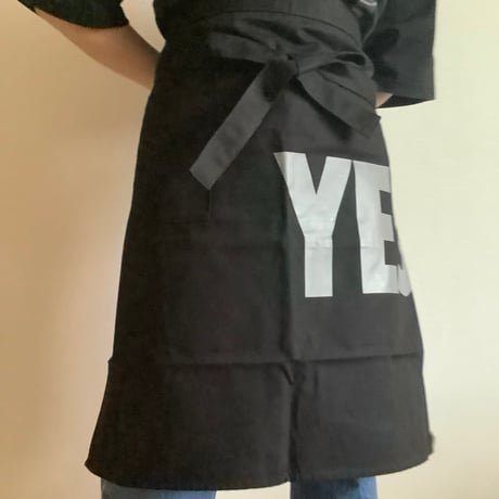 [⭐️7月新発売]DRESSSEN LWLBK1  “YES”APRON(腰巻きエプロンです)  BLACK  COLOR