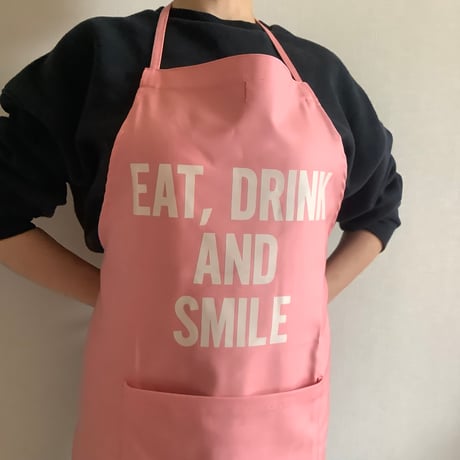 DR(PK)4   ”EAT，DRINK AND SMILE“ ※生成りロゴ　 PINK  COLOR