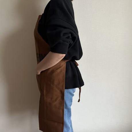 DRESSSEN  DRVBRN11 REVERSIBLE  APRON“YES！COFFEE  TIME！/ YES！BEER TIME！“(リバーシブルエプロン)BROWN  COLOR