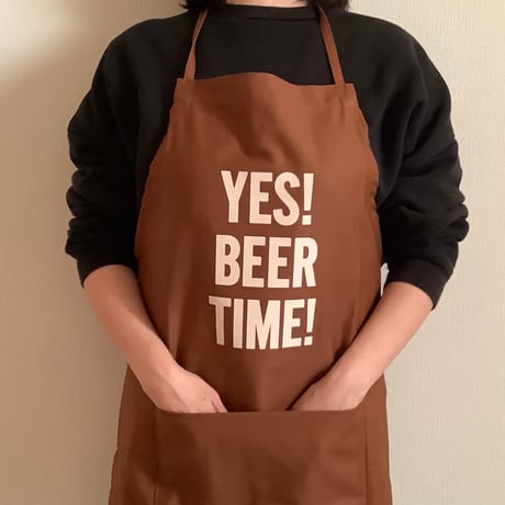DR(BN)10  ADULT APRON YES! BEER TIME！  ※生成色ロゴ
