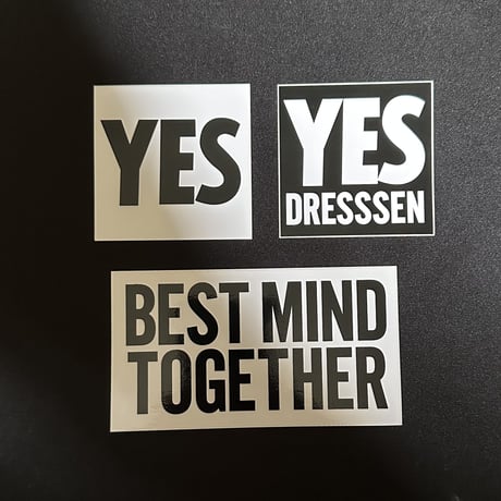 DST1 ステッカー3枚セット(YES、YES DRESSSEN、BESTMIND TOGETHER)