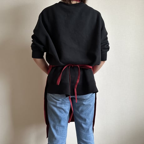 WPABD4 DAY USE W POCKET  APRON   “FRESH IS BEAUTIFUL””※正面に二つのポケットがございます。BOADEAUX   COLOR
