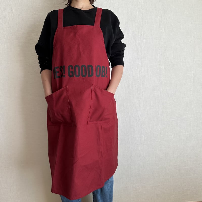 XA30 X–STYLE APRON “ YES！GOODJOB！”(BOADEAUX(ボルド