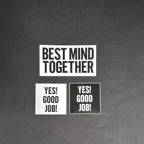 DST2　ステッカー3枚セット　(YES！GOOD JOB(black、white)、BESTMIND TOGETHER)