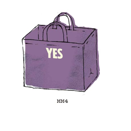 MM4  MARKET BAG “NEW MEDIUM”  ”YES“( PURPLE COLOR )