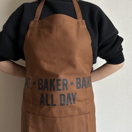 DRESSSEN  DRVBRN1   REVERSIBLE  APRON“BAKE・BAKER・BAKING ALL DAY/FRESH BAKERY